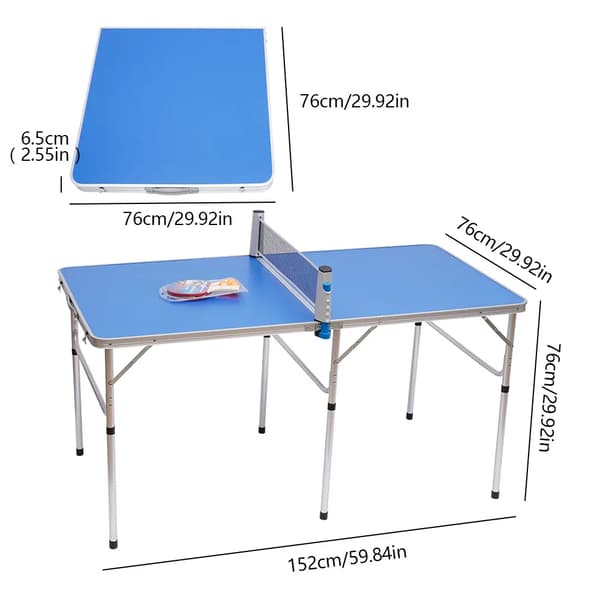 Bordtennisbord, Nem montering, Holdbar konstruktion,Blå