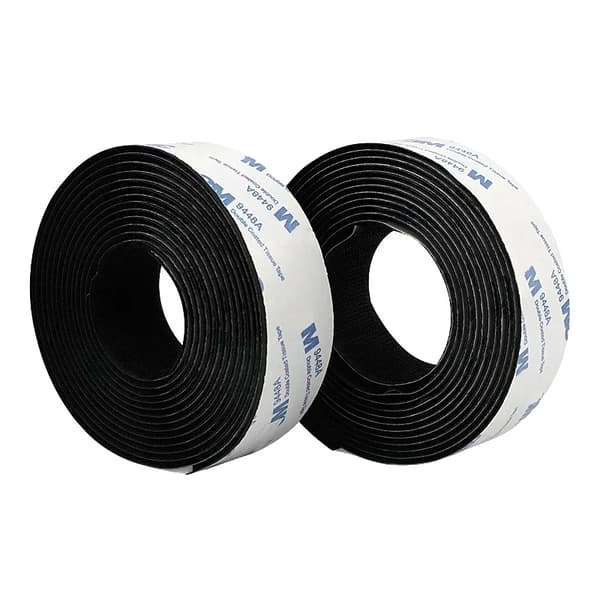 Selvklæbende Tape, Høj Holdbarhed, Alsidig Anvendelse,1Meter(Hook Loop)-b, Sort 30mm