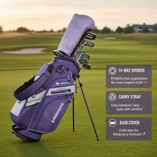 Golfbag, 14 fack, lättviktsdesign,FXCFHEZKPFEKP0