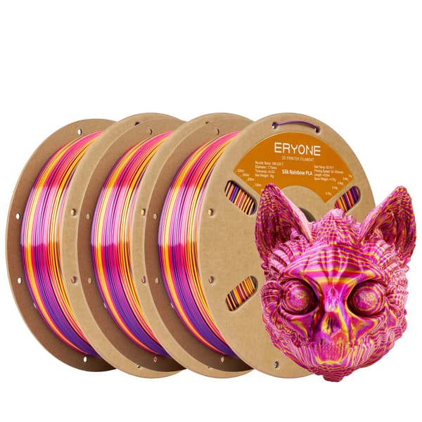 3D-printer filament, PLA-material, 1,75 mm diameter,Rød  Guld  Lilla 3