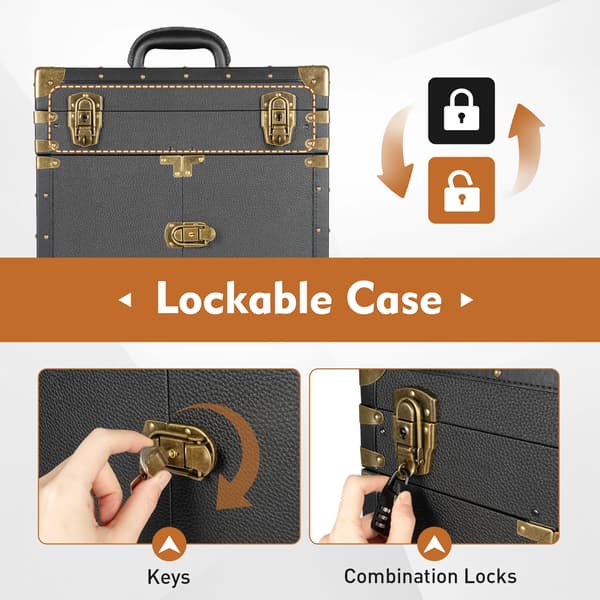 Kosmetisk Organizer, Robust Konstruktion, Bærbart Design,Sort