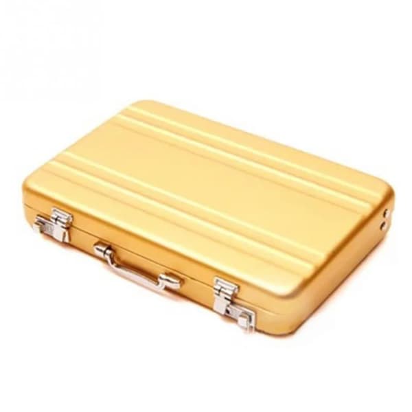 Kortfodral, Kompakt Design, Hållbar Aluminium,Guld