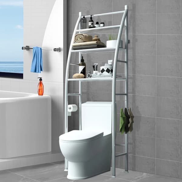 Badrumshyllor, Golvtyp, Platsbesparande Design,VIT