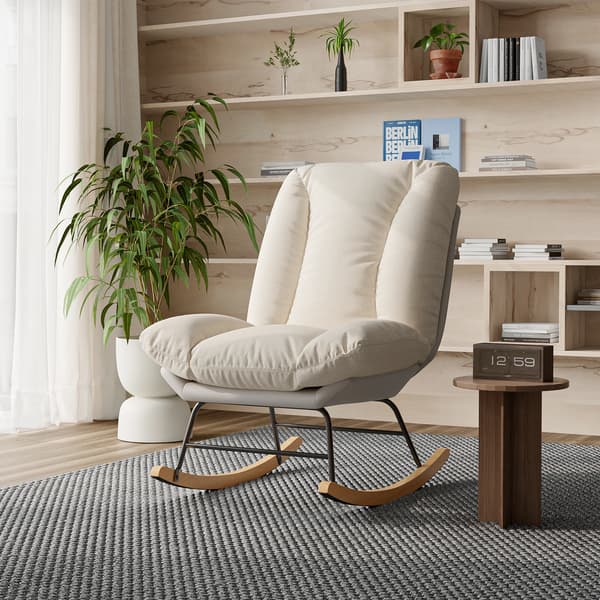 Fåtölj, Justerbar Lutning, Elegant Design,Beige4