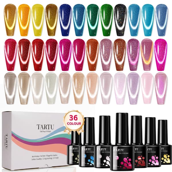 Gel Neglelak Sæt, 36 Farver, Semi-Permanent Formulering,TT36003