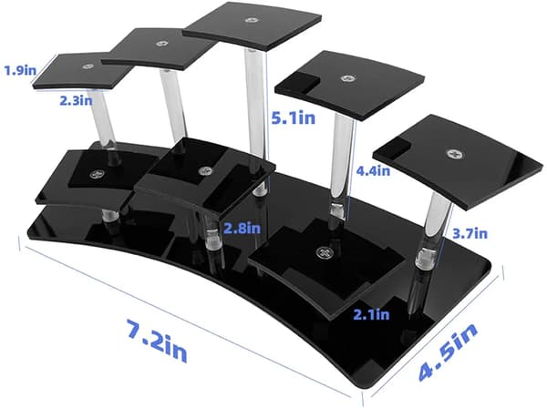 Display Stativ, Akrylmateriale, Flerbrugsanvendelse,Sort - 8 sæder