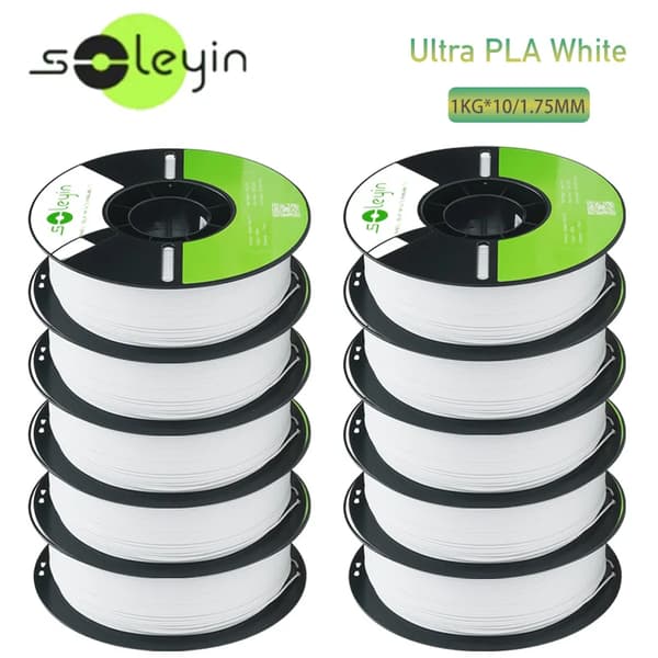 PLA-filament, miljövänligt material, låg krympning,10VitPLA