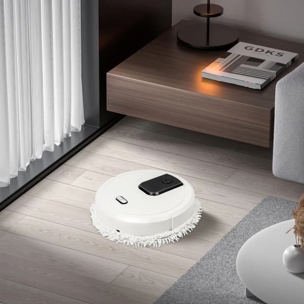 Moppmaskin, Automatisk Rengöring, USB-laddning,VIT