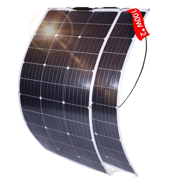 Solpanel, Monokristallin, Lätt och Flexibel,PET100W 2PCS