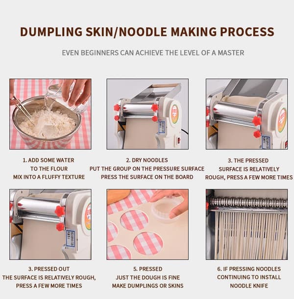Noodlemaskine, Fuldautomatisk, Rustfrit Stål Konstruktion,220 V, EU