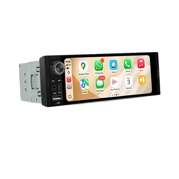 Carplay, Multimedia-spelare, Pekskärmsgränssnitt, Stöder flera format,K40 Trådlös Carplay+MIC