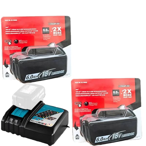 Batteri, 6Ah Litiumjon, 18V Kompatibilitet,Apelsin, 18V-b