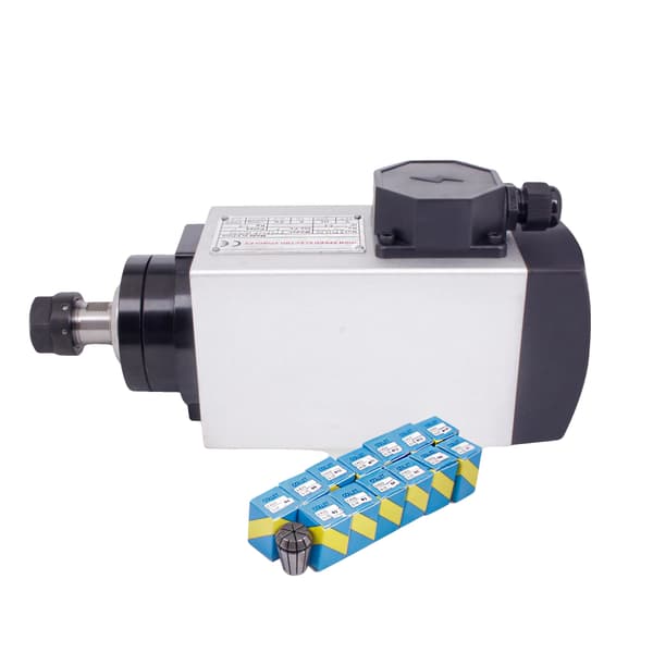 Luftkølet Spindelmotor, 3 kW Effekt, Høj Præcision,med collet