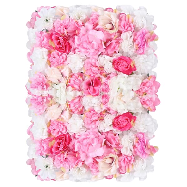 Blomvägg, Hållbar Utomhuspanel, Mångsidig Dekoration,Rosa