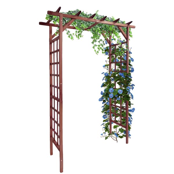 Havebue, Solid Fyrretræ, Alsidig Udendørs Brug,Flad top teak