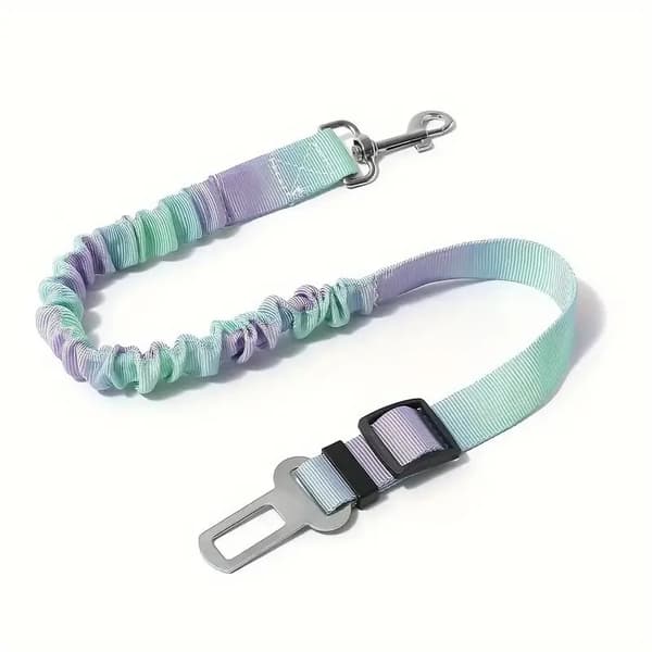 Hund Bil Sæde Sikkerhedssele, Elastisk Nylon, Justerbar Længde,lys grøn