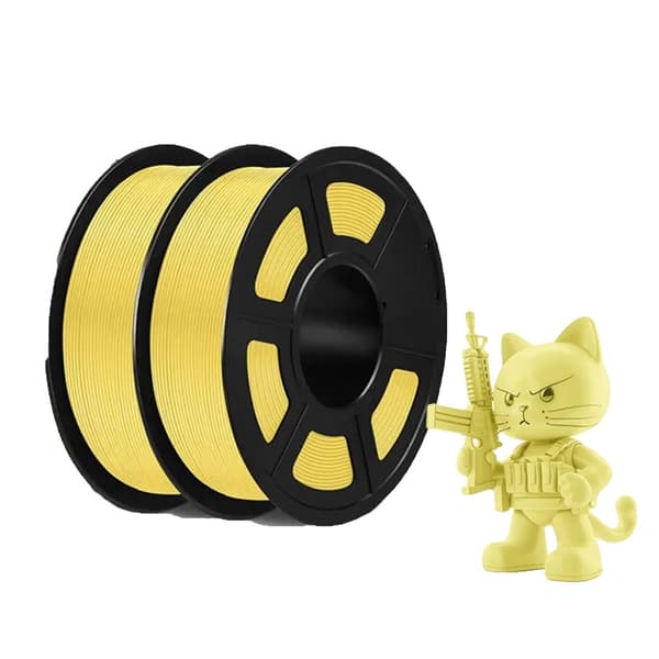 3D Printer Filament, PLA Plus, Pænt Vundet,Citron Gul
