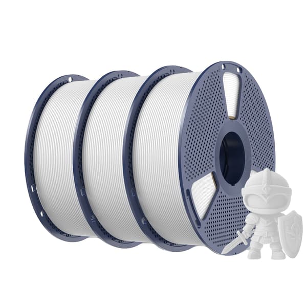3D-skrivarfilament, PLA-material, snyggt lindad,Vit