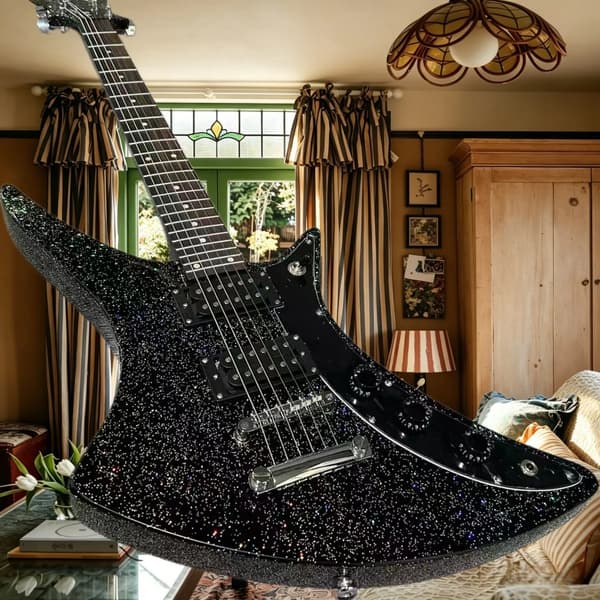 Gitarr, Mahognykropp, HH Pickup-konfiguration,svart