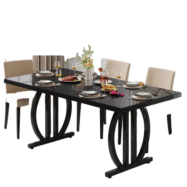 Spisebord, Moderne Design, Pladser 6-8 Personer,Sort 02