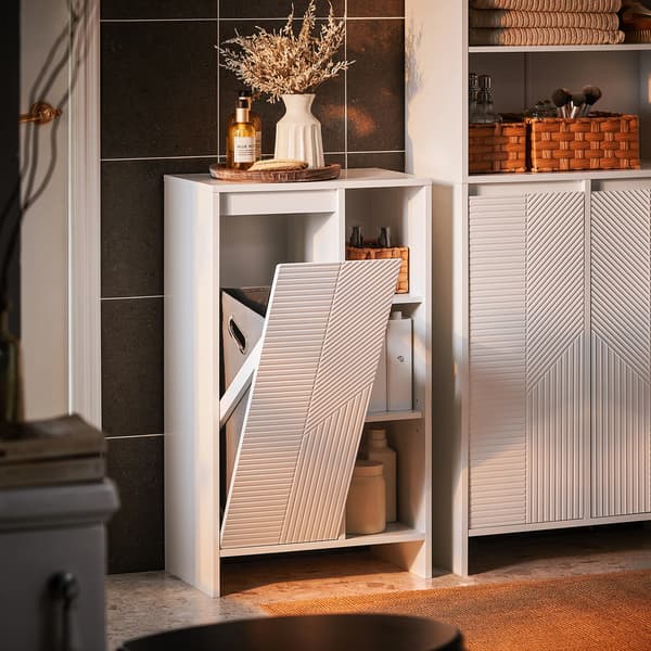 Badeværelsesskab, Justerbar Hylde, Pladsbesparende Design,HVID