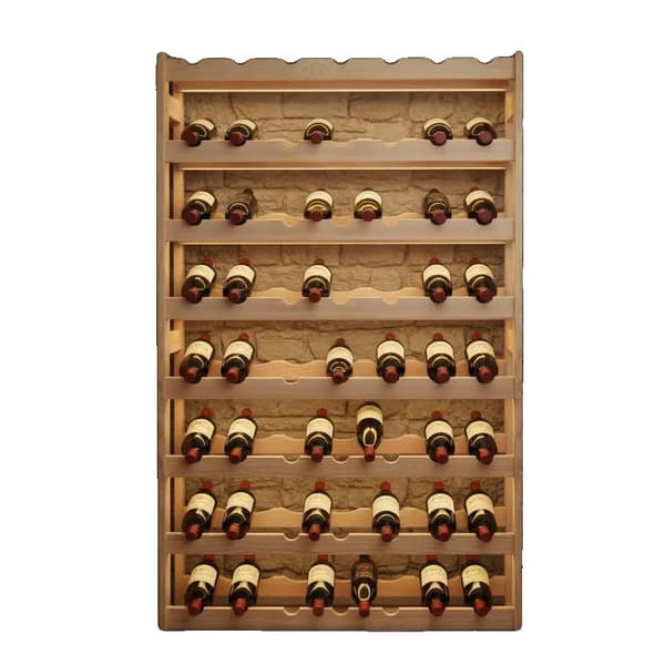Flaskställ, rymmer upp till 56 flaskor, platsbesparande design,Beige