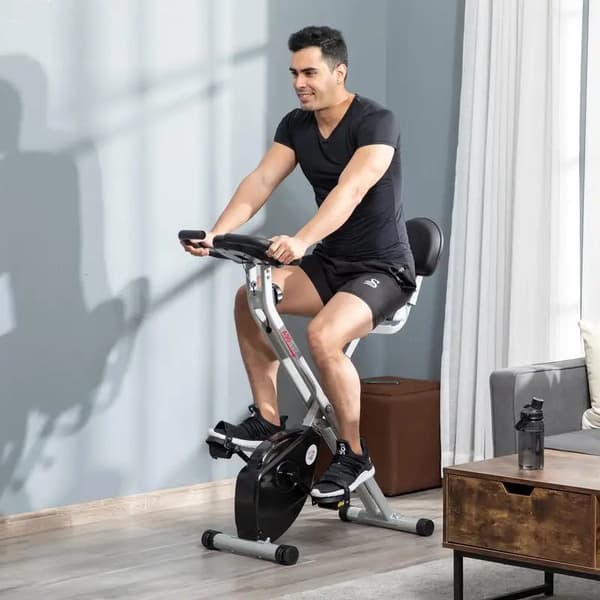 Fitnesscykel, 8 niveauer magnetmodstand, justerbart sæde,hær grøn