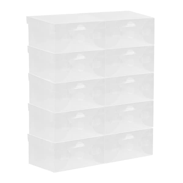 Skoopbevaringsboks, Transparent, Støvfri,HVID