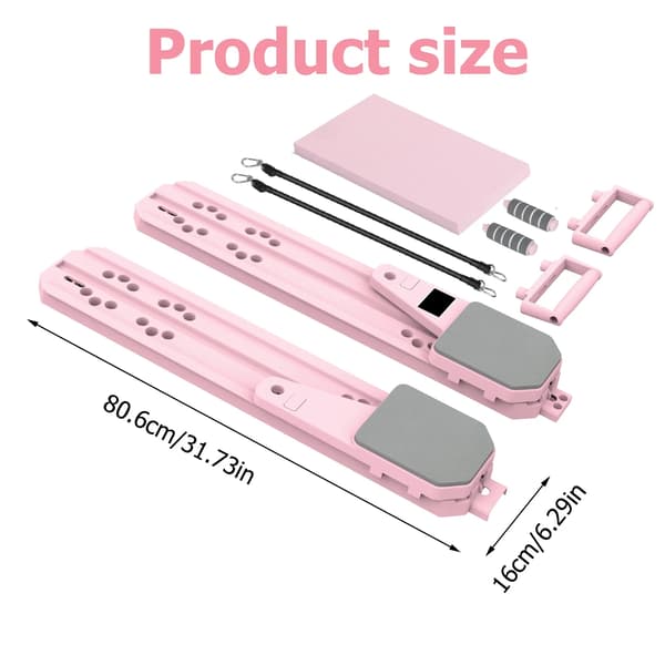 Multifunktionell Pilatesbräda, Fällbar Design, Helkroppsträning,Rosa