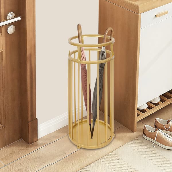 Paraplyställ, Modern Design, Rost- och Slitstark, Guld