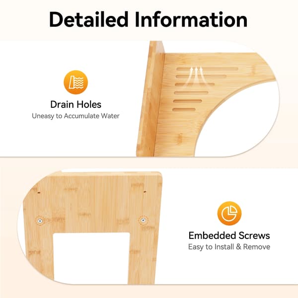 Toalettpall, Bambukonstruktion, Nutida Design,Träfärg