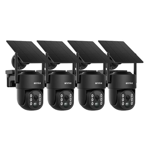 Turvakamera, Aurinkokäyttöinen, 4MP Yönäkö,4PCS, Ei plugia