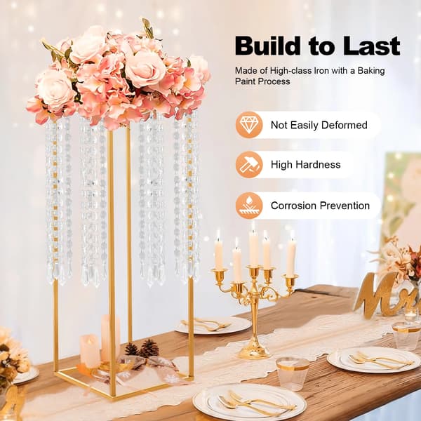 Blomsterställning, Metallkonstruktion, Robust och Stabil,Guld