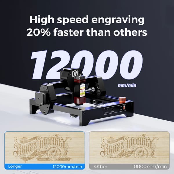 Lasergravør, Høj Præcision, Bærbart Design,EU, Wi-fi, RAY5 Mini 5.5W
