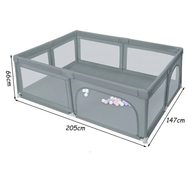 Lekställning, Säkerhetsdesign, Lätt Montering,205x147 Mörkgrå