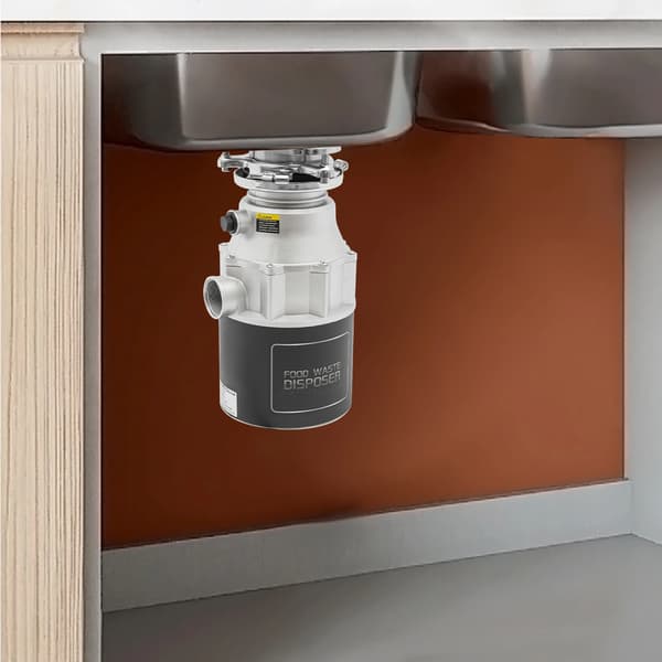 Køkkenaffaldsmølle, 560W Effekt, 1,15L Kapacitet,Sølv Sort, EU