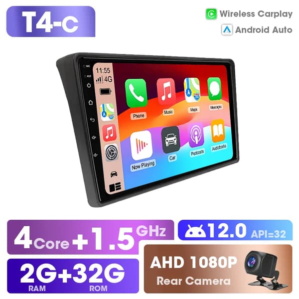Carplay, Multimedieafspiller, Understøtter Ratkontrol, 8-Core Processor,T4C