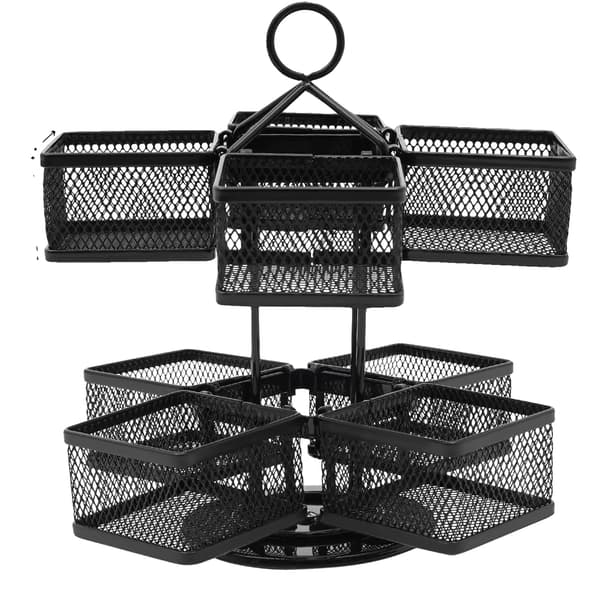 Teebag Organizer, 2-lags Design, 360° Drejeadgang,sort
