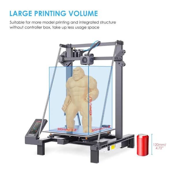 3D-printer, dual blæserfan, brugervenlig touchscreen,LÆNGERE LK5 Pro