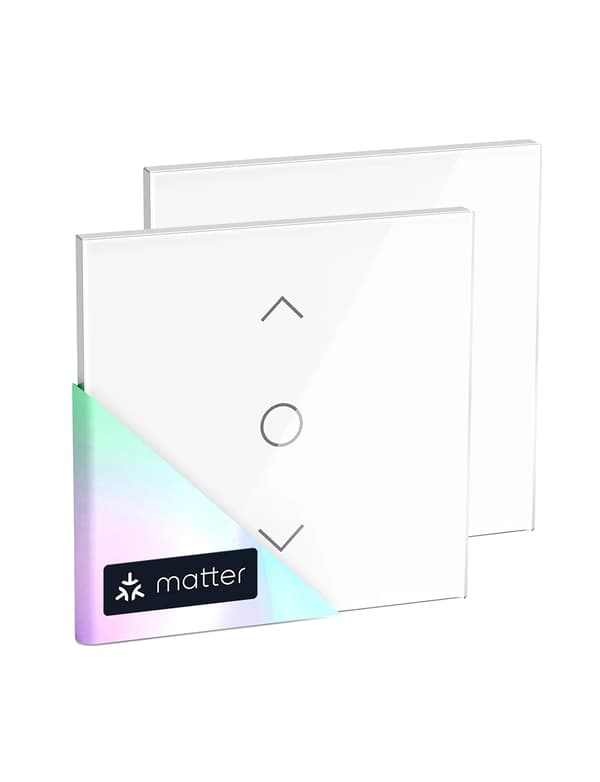 Rulljalusi, Smart Kontroll, Kompatibel med Hemassistenter,2 Förpackningar