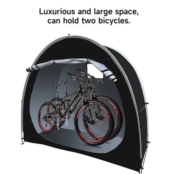 Cykelopbevaringsskur, Vandtæt, Bærbart Design,sort