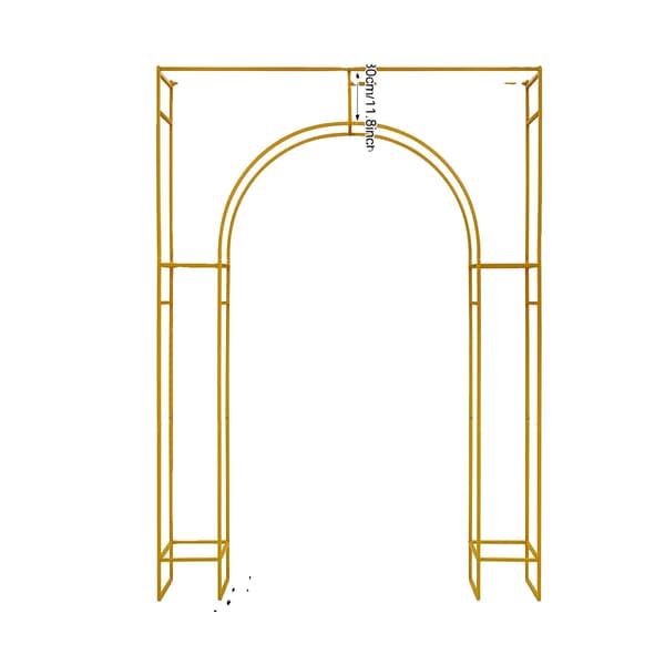 Bryllupsbue Baggrundsstativ, Holdbart Materiale, Alsidig Brug,Guld