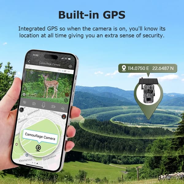 Trailkamera, 4G-forbindelse, Nattesyn,2 PC