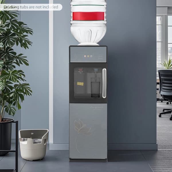 Vanddispenser, Toplæsning Design, Varme og Kolde Vandmuligheder,sort