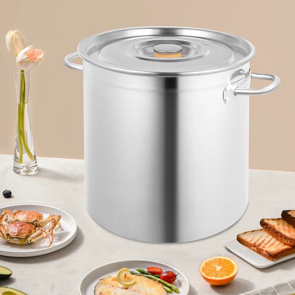 Kogepande, 30 Quart Kapacitet, Rustfrit Stål Konstruktion,Sølv