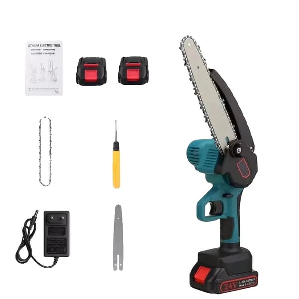 Mini Motorsav, Trådløs, Ergonomisk Design,Stil C-8 tommer（2 Batteri）