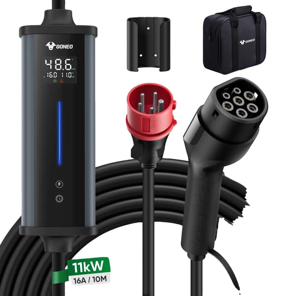 EV-laddare, 11 kW effekt, justerbar ström,11KW 10M CEE