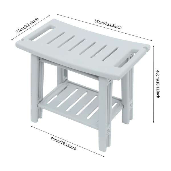 Duschbänk, Hållbar Plast, Modern Design,GRÅ