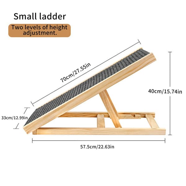 Husdjurstrappa, Justerbar Längd, Halkfri Säker Yta,70cm