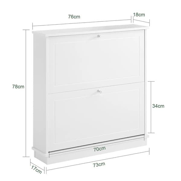 Sko cabinet, platsbesparande design, minimalistisk stil,VIT